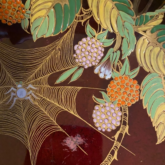 Vintage Carlton Ware Rouge Royale ‘Art Deco’ edged hand painted plate - Picture 3 of 9